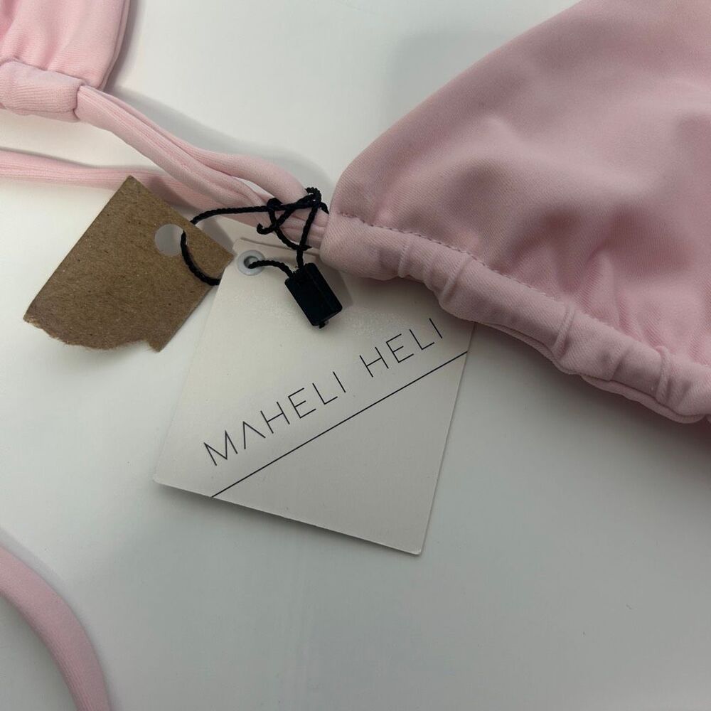 Maheli Heli Paloma Triangle Bikini Top - Baby Pink (Size S) — image 3 of 5